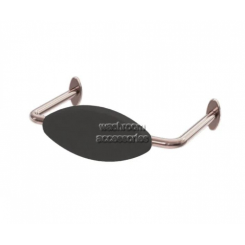 View R01R1B Toilet Back Rest Black Cushion details.