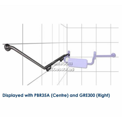GRE08 Toilet Grab Rail Attachment 40 Degree Right Hand