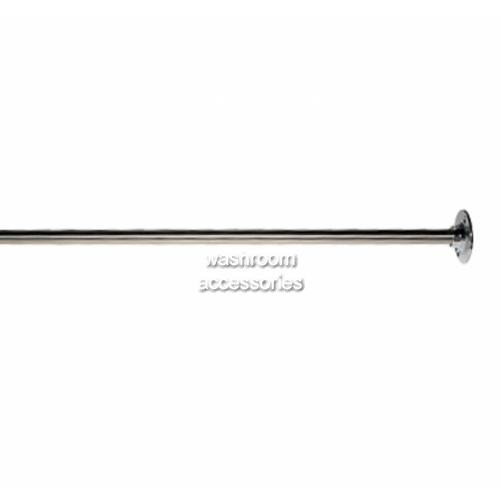 JDMROD Shower Curtain Rod L-Shape Fixed End Flanges