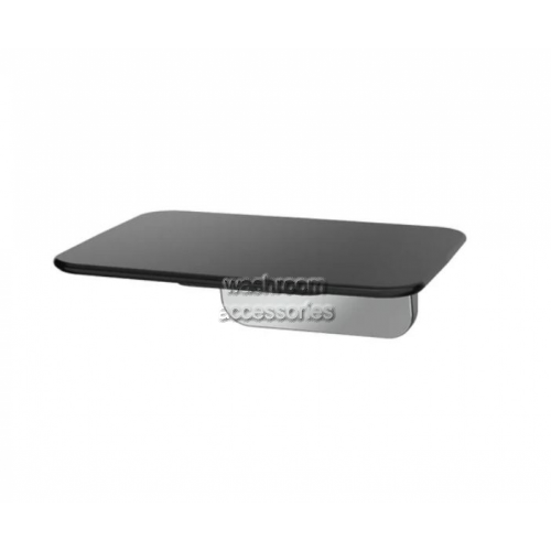 View S01AB Fold Up Shower Seat Black details.