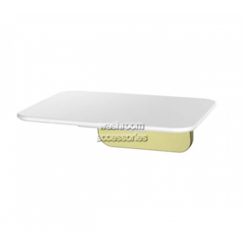 View S01AW White Fold Up Shower Seat White details.