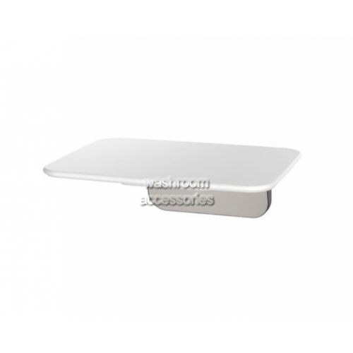 View S01AW White Fold Up Shower Seat White details.