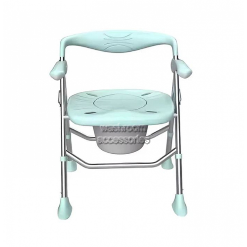 View S03C3 Shower Chair and Bathroom Commode Fold Up details.