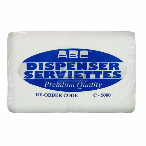 View ABC COMPACT FOLD 1 PLY SERVIETTES  details.