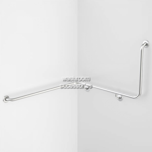687468SS 90 Degree Angled Grab Rail 1100x1030 Left Hand