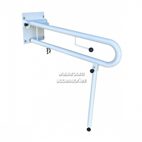 View Bariatric Drop Down Grab Rail with Toilet Roll Holder Left Hand details.