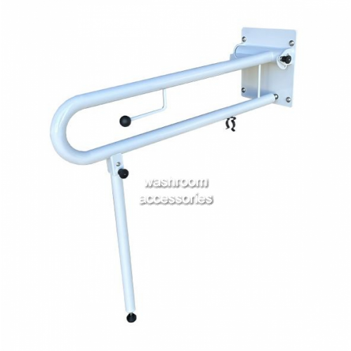 View Bariatric Drop Down Grab Rail with Toilet Roll Holder Right Hand details.
